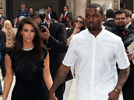 Reality TV star Kim Kardashian with rapper Kanye West. (AP)