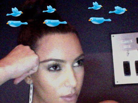 Reality TV star Kim Kardashian amuses herself. (Pic: Twitter)