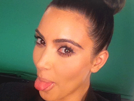Kim Kardashian poses for the camera. (Pic:Twitter)