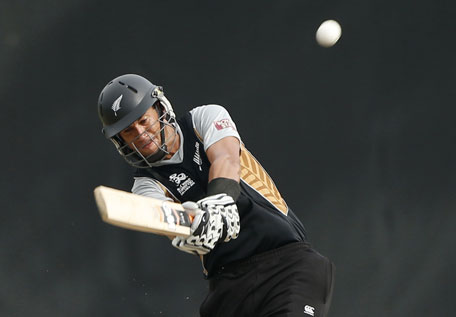 New Zealand's Ross Taylor bats during their warm-up game against South Africa in the ICC Twenty20 Cricket World Cup in Colombo, Sri Lanka, Monday, Sept. 17, 2012. (AP)