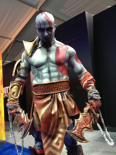 A video game character dons the war-paint at Games 12 in Dubai last week. (SUPPLIED)