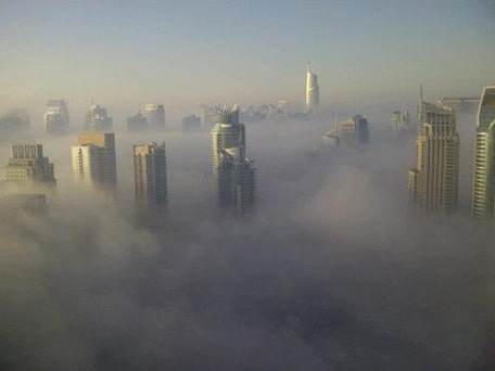 Dubai residents wake up to foggy morning. (Pic: Priyanka Dutt)