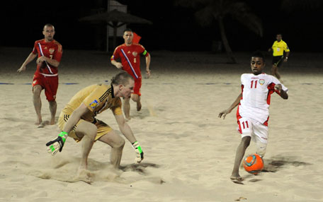 UAE's Adil attacks during a friendly against Russia. (FILE)