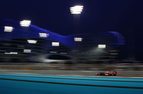 Sebastian Vettel of Germany and Red Bull Racing drives during practice for the Abu Dhabi Formula One Grand Prix at the Yas Marina Circuit on November 2, 2012 in UAE. (GETTY)