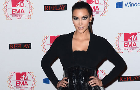 Kim Kardashian attends the MTV EMA's 2012 at Festhalle Frankfurt in Frankfurt am Main, Germany. (GETTY/GALLO)