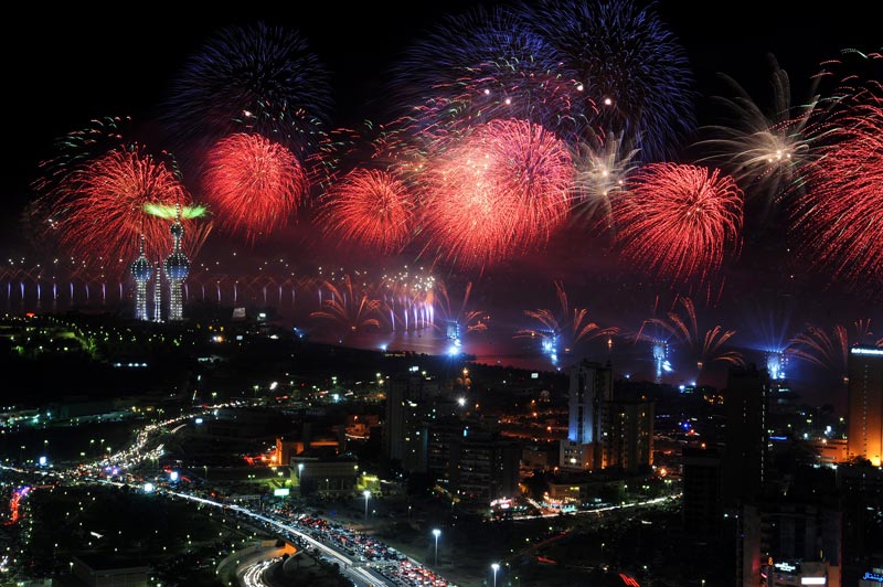 The 60-minute fireworks display in Kuwait on Saturday 10 November.