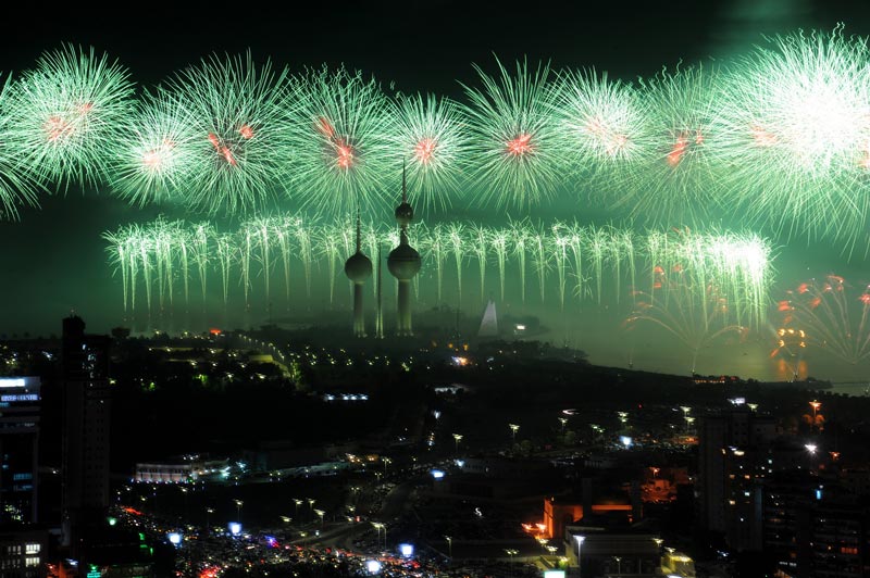 The 60-minute fireworks display in Kuwait on Saturday 10 November.