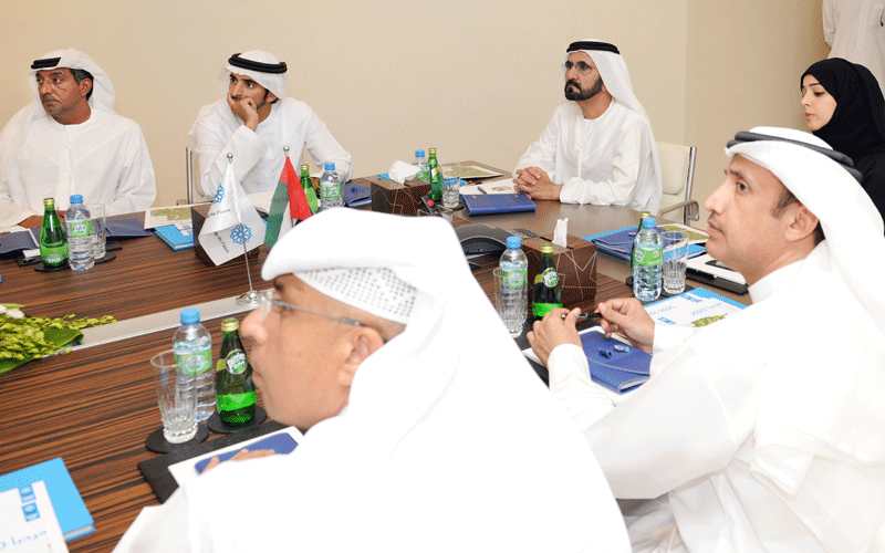 Sheikh Mohammed attends a meeting to review the progress on UAE’s bid to host the World Expo 2020 at the Emirates Towers (Wam)