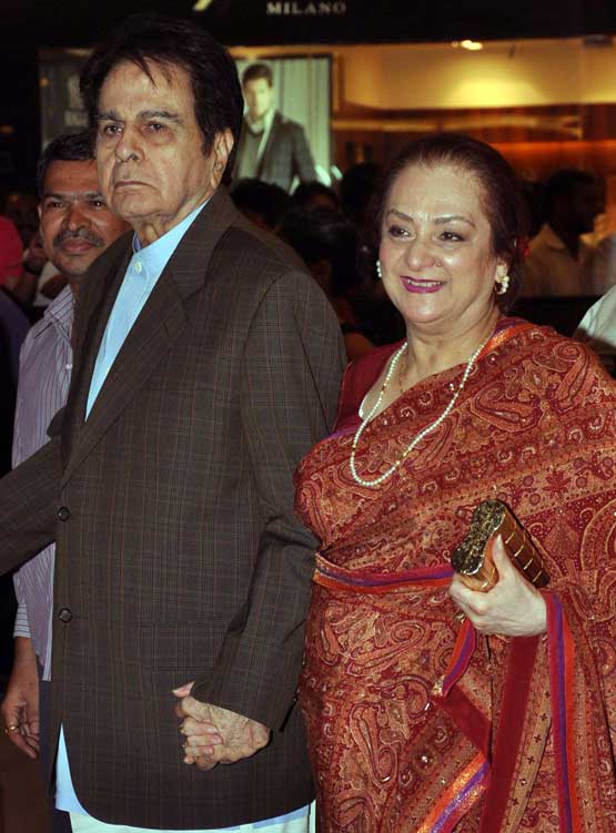 Bollywood actor Dilip Kumar and his wife Saira Banu (AFP)