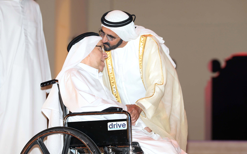 Sheikh Mohammed honours the former teachers and students of Al Ahmadiya School in Dubai (Wam)