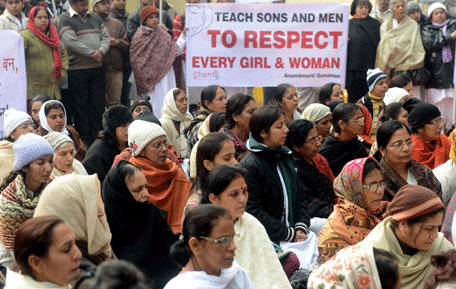 Indian residents gather to pray for gang-rape student victim during a silent protest in New Delhi on January 1, 2013. The juvenile on trial can be sent to a correctional facility for a maximum three-year term, which includes the time he has already spent in custody while waiting for the verdict. The verdict is likely to cause further anger in a country attempting to turn a rising tide of violence against women and which has passed a new law toughening sentences for adults convicted of sex crimes. (AFP)