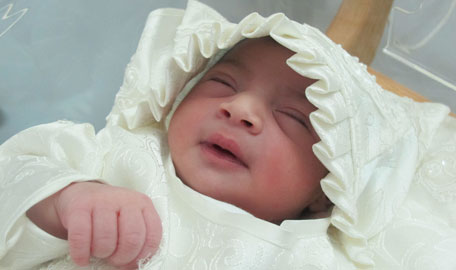 The first Emirati baby born, a girl, in 2013 was born at Corniche Hospital. (Supplied)