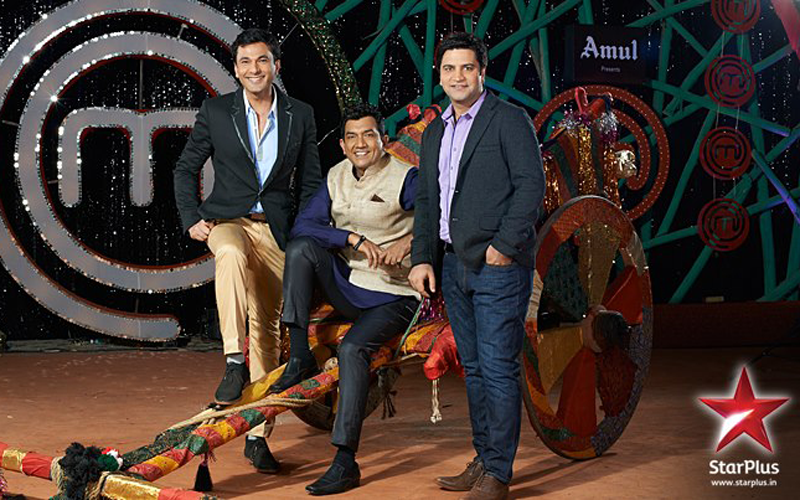India's reality TV cooking show will feature (from left) Vikas Khanna, Sanjeev Kapoor and Kunal Kapoor