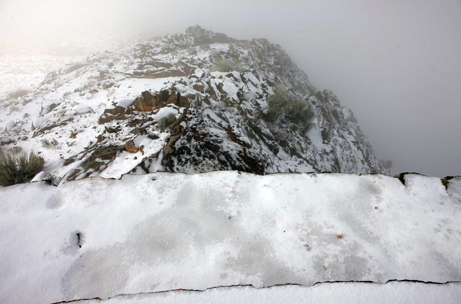 Snow settles on Jebel Jais mountain in Ras al Khaimah in 2009. (FILE Image)