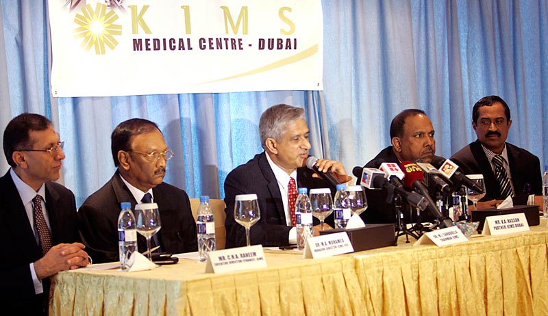KIMS officials during the opening of the new medical centre in Dubai recently.