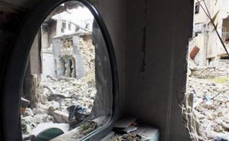 An old damaged home in Homs, Syria. (Reuters)