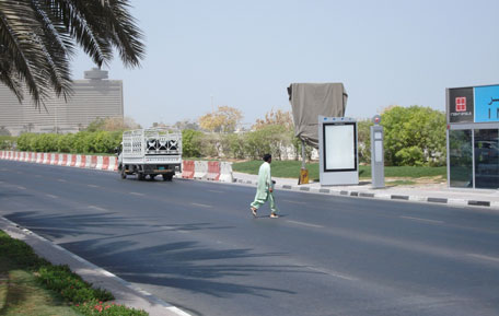 Crossing the road at undesignated areas is punishable by a fine in Dubai. (Supplied)