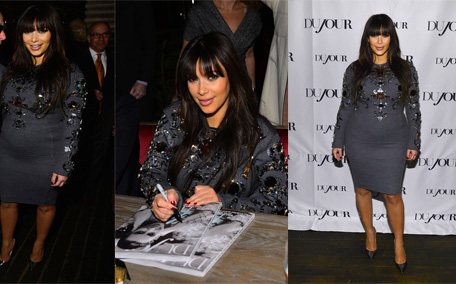 Kim Kardashian attend the DuJour Magazine Spring 2013 Issue Celebration. (Photo by Getty Images)