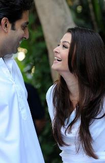 Aishwarya Rai with her husband Abhishek Bachchan.