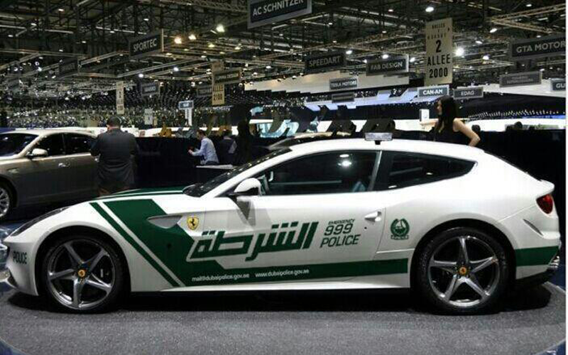 Ferrari FF - the latest addition in Dubai Police fleet.
