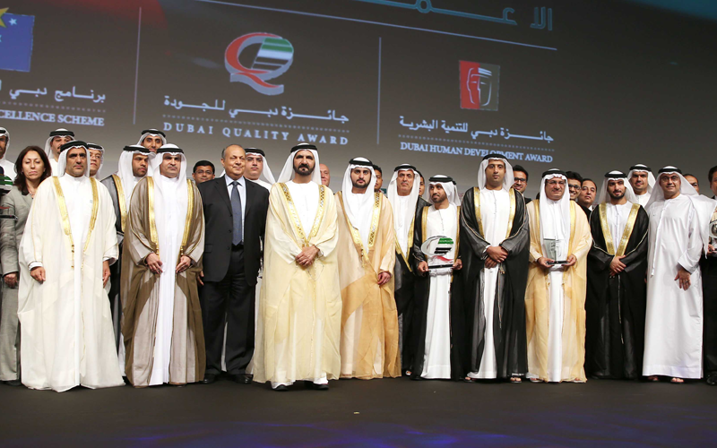 His Highness Sheikh Mohammed bin Rashid Al Maktoum attends the 18th Business Excellence Awards (Wam)