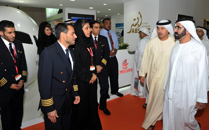 His Highness Sheikh Mohammed bin Rashid Al Maktoum visits Careers UAE Exhibition 2013 (Wam)