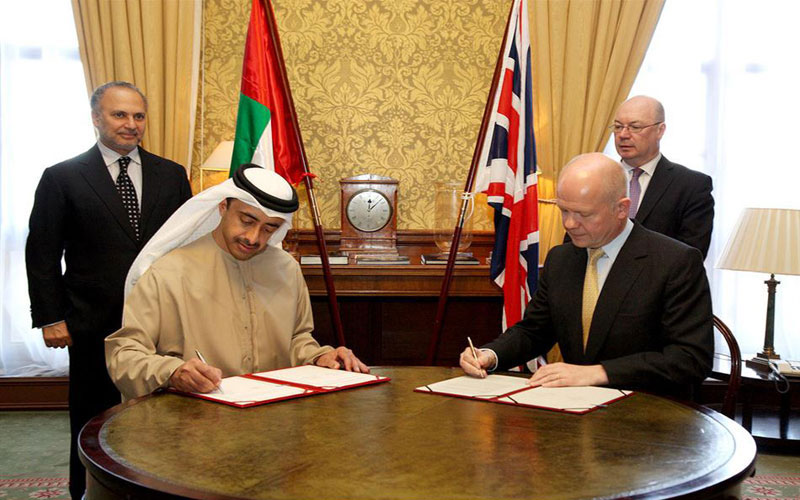 Sheikh Abdullah with William Hague (WAM)