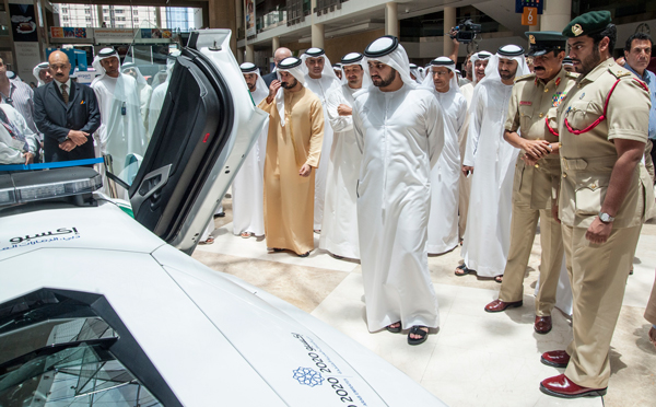 Sheikh Maktoum bin Mohammed bin Rashid Al Maktoum tours ATM after the inauguration in Dubai today.