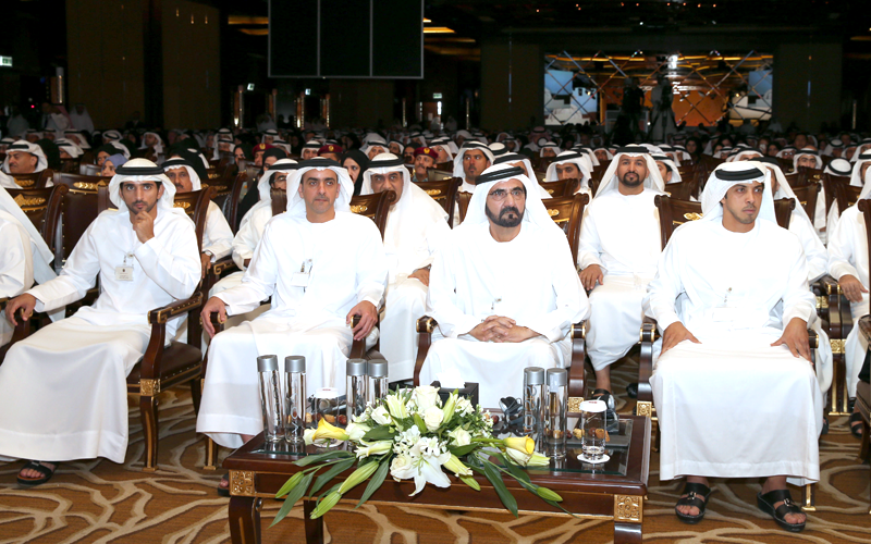 His Highness Sheikh Mohammed bin Rashid Al Maktoum at the launch of 'Smart Government' initiative in Dubai on Wednesday (Wam)