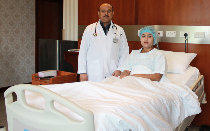 Zahra Marhoon Abdulla with Dr. Arun Goyal. (Supplied)