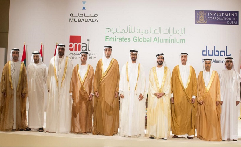 Mohammed bin Rashid and Mohammed bin Zayed at the signing ceremony (WAM)