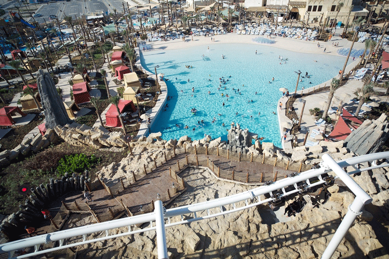 The 'Amwaj Pool' of Yas Waterworld Abu Dhabi where a free swimming lesson will be given on June 18.