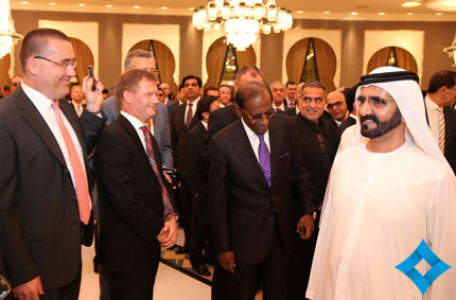 Mohammed bin Rashid exchanged Ramadan greetings with businessmen