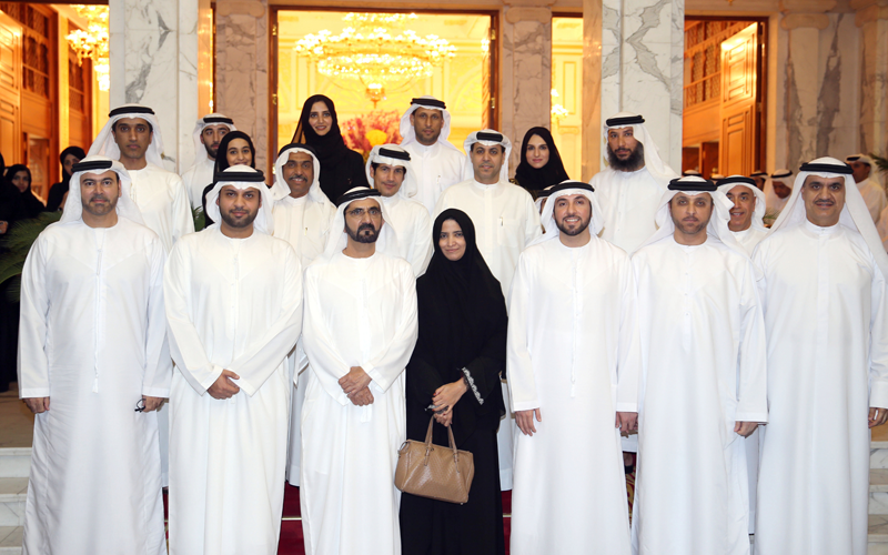 His Highness Sheikh Mohammed bin Rashid Al Maktoum meets at Zabeel Palace members of the organising committee of the "Clothe one Million Needy Children Campaign" (Wam)