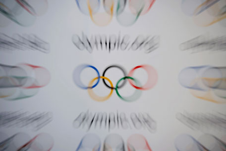 Olympic rings are seen on a board during the IOC 2020 Candidate Cities Briefing on July 3, 2013 in Lausanne, Switzerland. (GETTY)