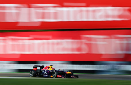Sebastian Vettel of Germany and Infiniti Red Bull Racing drives during practice for the Italian Formula One Grand Prix at Autodromo di Monza on September 6, 2013 in Monza, Italy. (GETTY)
