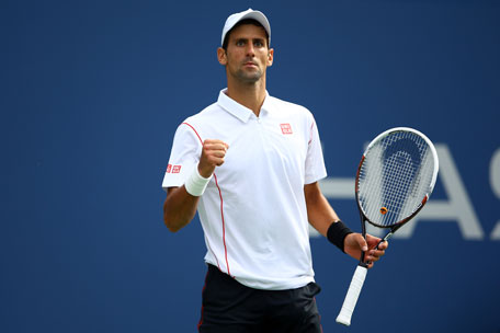Novak Djokovic of Serbia celebrates a point during his men's singles semifinal against Stanislas Wawrinka of Switzerland on Day 13 of the 2013 US Open at USTA Billie Jean King National Tennis Center on September 7, 2013 in New York City. (GETTY)