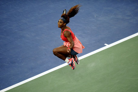 Serena Williams celebrates winning her women's singles final against Victoria Azarenka on Day 14 of the 2013 US Open at the USTA Billie Jean King National Tennis Center on September 8, 2013 in New York City. (GETTY)