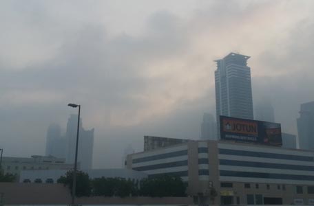 Dubai woke up to heavy fog this morning. (Majorie Van Leijen)