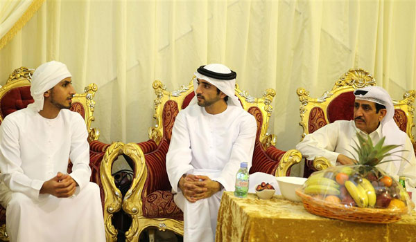 Sheikh Hamdan bin Mohammed bin Rashid Al Maktoum offers condolences on the death of Abdullah Ali Saeed bin Shaher Al Himiri (Wam).