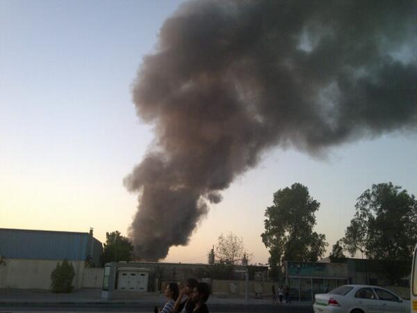 Sweets factory on fire in Al Quoz industrial area (Image Source: Twitter)