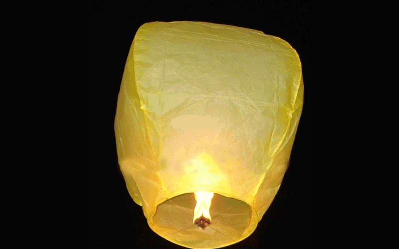 Sky lanterns have been deemed dangerous to aircraft. (Supplied)