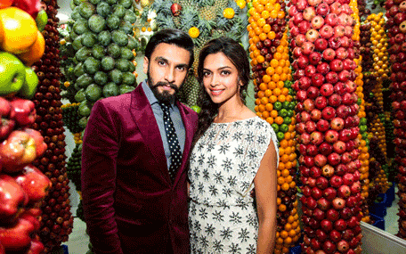 Deepika Padukone and Ranveer Singh at the opening of the outlet (SUPPLIED)
