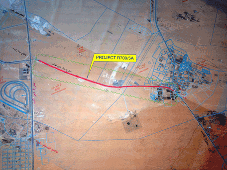 Layout of the widening of Jebel Ali–Lehbab Road Project