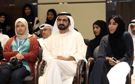 His Highness Sheikh Mohammed bin Rashid Al Maktoum during a meeting with Kuwaiti students delegation