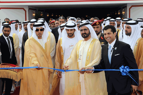 His Highness Sheikh Mohammed bin Rashid Al Maktoum inaugurates the 13th Dubai Airshow (Imran Khan, Al Byan)