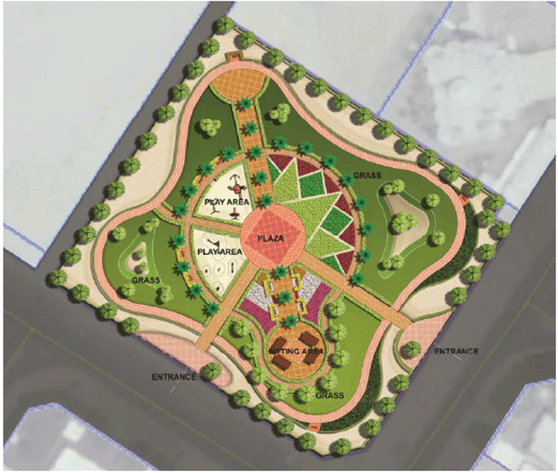 The proposed public Square in Al Muhaisna 3.