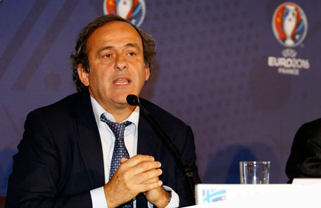 UEFA president Michel Platini during the EURO 2016 Steering Committee Meeting, on October 17, 2013 in Marseille, France. (GETTY)