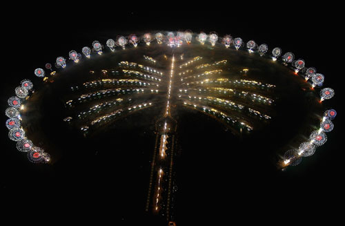 Fireworks at The Palm Jumeirah, Dubai