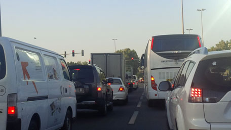 Heavy traffic in Bur Dubai (SUPPLIED)